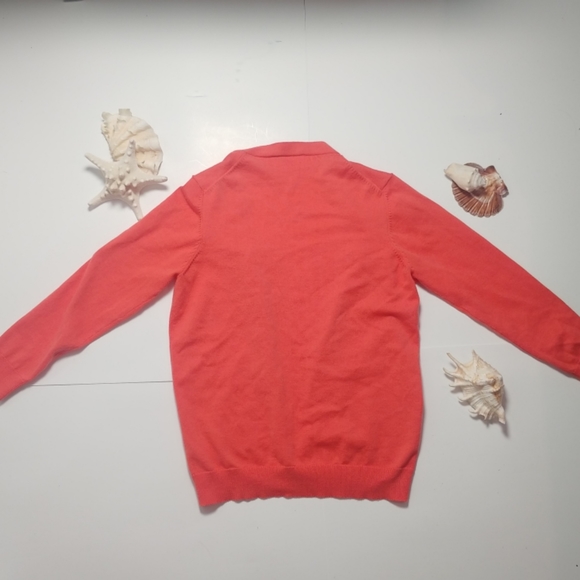 🌈 3/30 Bright salmon coloured cardigan - Picture 2 of 2